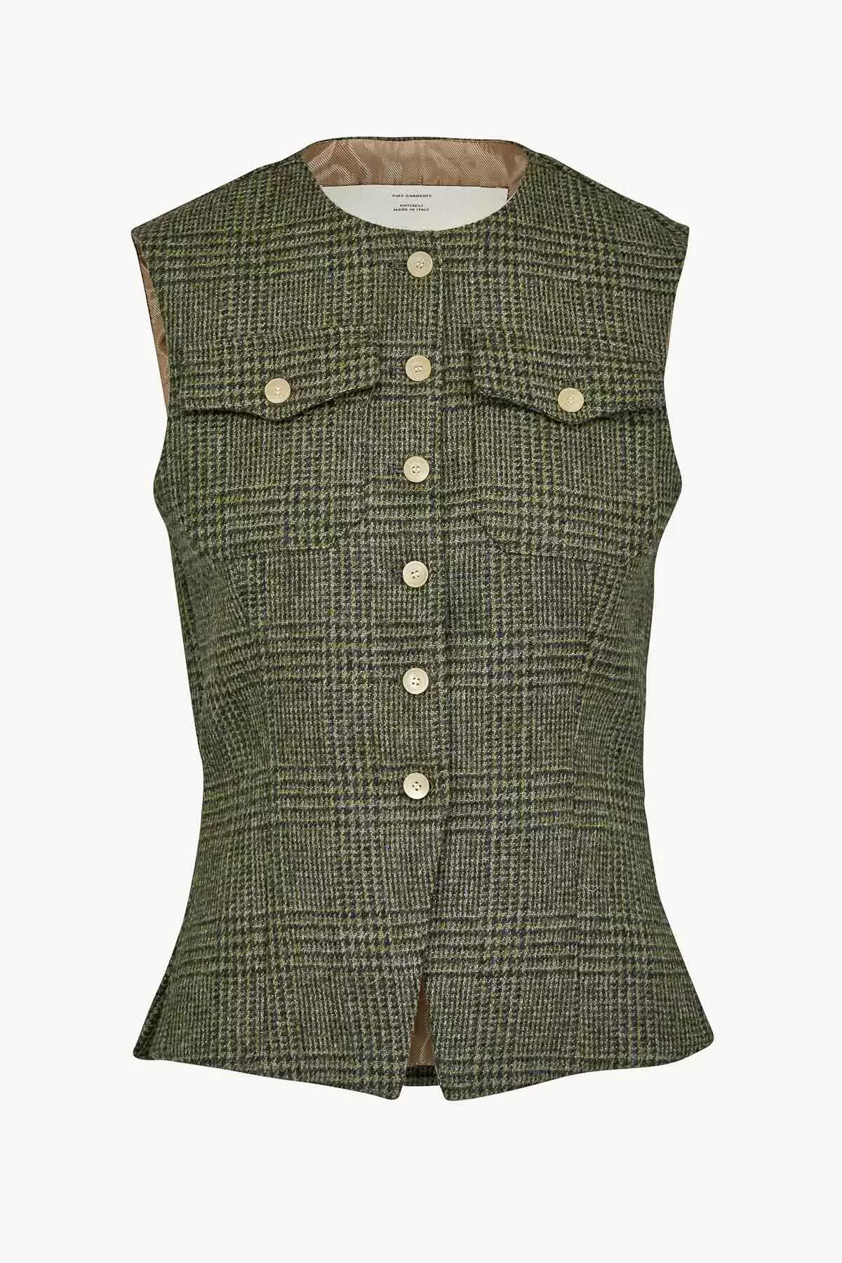 Lucia Vest in Wool Check - Giuliva Heritage