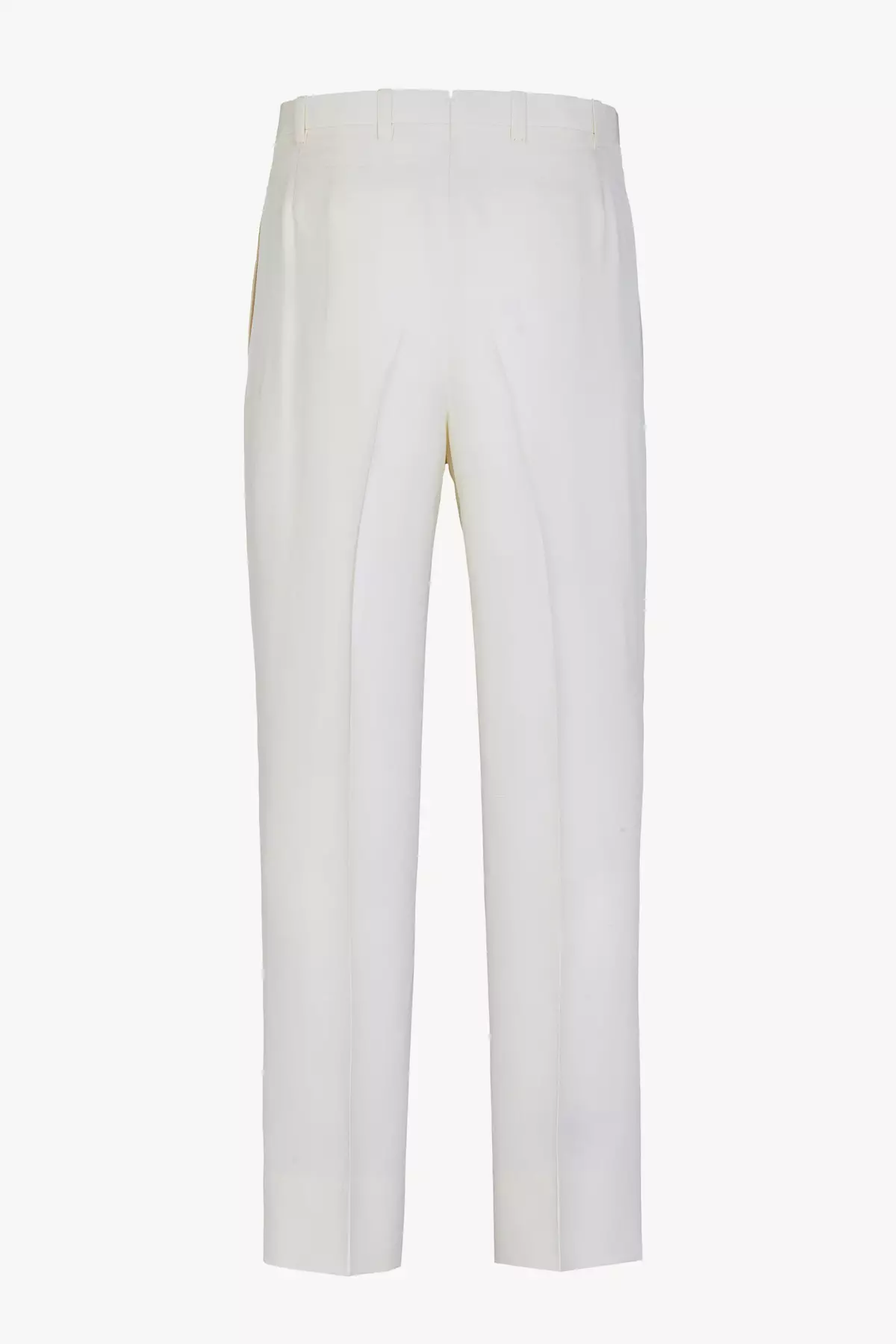 Satin-trimmed silk tuxedo pants in white - Saint Laurent | Mytheresa