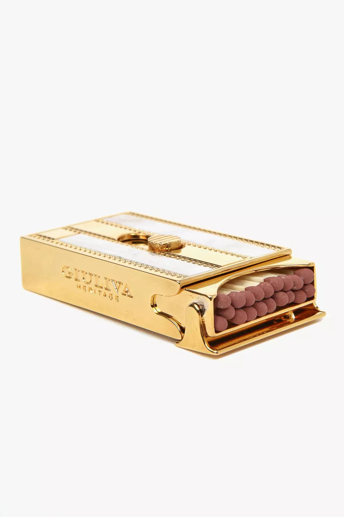 Giuliva Heritage Matches Box in Brass with Gold Finish